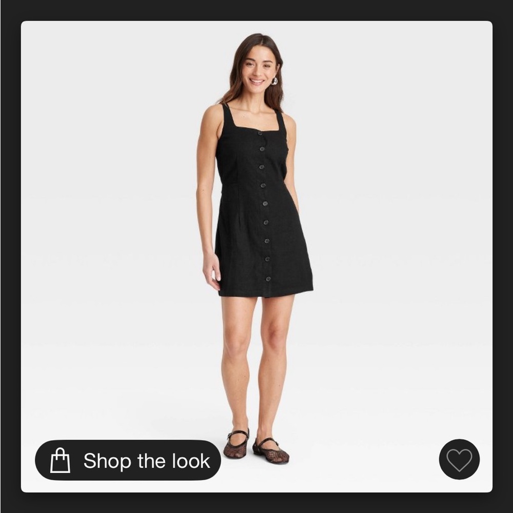 Elegant Black Button-Down Dress